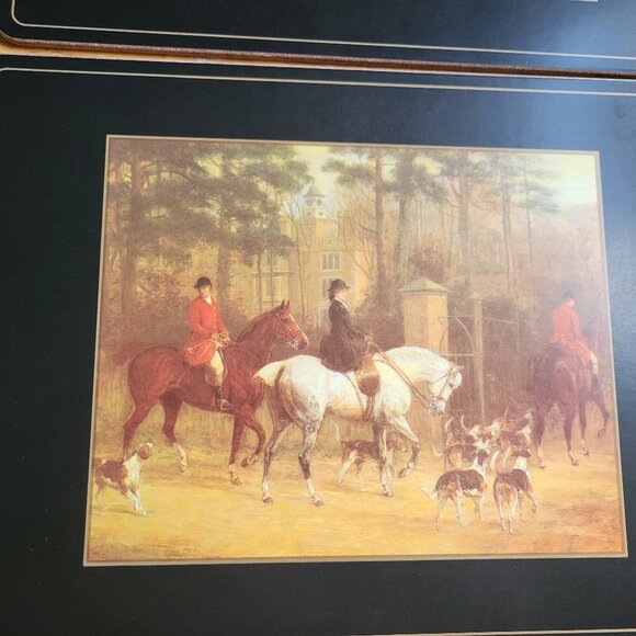 Pimpernel Tally Ho Cork-Backed Large Placemats, Set of 4, 15.7 X 11.7" VINTAGE - Picture 6 of 9